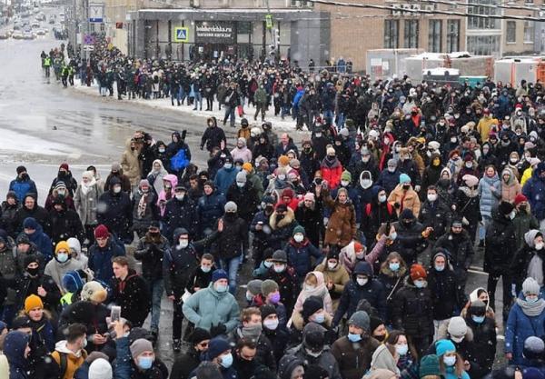 اعتراضات روز یکشنبه مخالفان در شهرهای عظیم روسیه